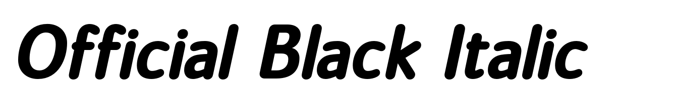 Official Black Italic